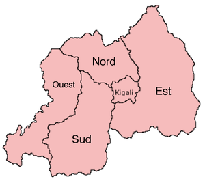 Rwanda 5 provincies